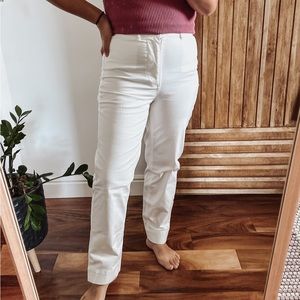 EVERLANE High Rise White Khaki Ankle Straight‎ leg Pants. size 2